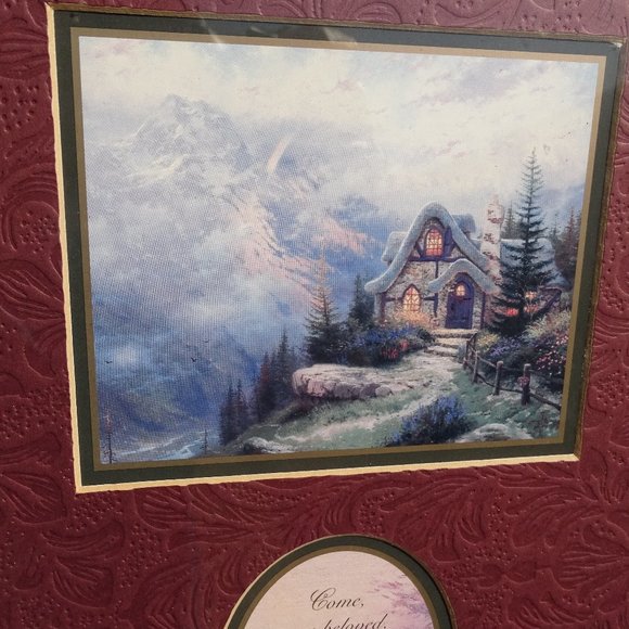 Thomas Kinkade “Mountain Vistas” Matted And Framed Prints Love - Picture 3 of 7